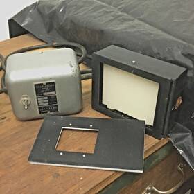 Graflex 4x5v 4x5ft Cold Enlarger Head With Power Supply And 2-1/4 By 2-3/4 Mask