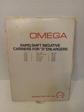 Omega 423-327 4x5 Cut Rapid Shift Glass Negative Carrier For Inch D Enlargers
