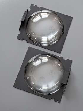 Omega 472-110 B-66 B66 Enlarger 3 Inch Condenser Lens Set P/n Mounted Pair