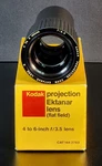 Kodak Ektanar 200MM F/3.5 Projection Lens Flat Field 4 6 W/ Box Exc Clean Glass. Fixed Price $52.95.