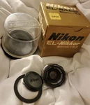Nikon El-nikkor 80MM Enlarging Lens F/5.6 W Caps Original Box Vintage Made Japan. Fixed Price $74.99.