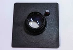 E-hanza 1:4.5 135MM Enlarger Lens On Board, Vintage Developing Room Equipment. Fixed Price $19.25.
