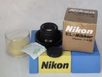 Nikon El-nikkor 75MM F:4 Enlarging Lens With Cap/bubble/box, Us Seller "lqqk". Fixed Price $95.00.