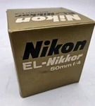 Nikon El-nikkor 50MM F/4 Enlarging Lens With Case From Japan. Fixed Price $52.50.