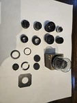 Camera Lens Lot.beslar,el-nikkor,solar Anastigmat,eskofot,schneider,leitzwetzlar. Fixed Price $80.00.
