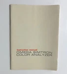 Omega Simtron Color Analyzer Instruction Manual: Original. Fixed Price $17.95.