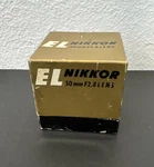 Empty Box For Nikon El Nikkor 50MM F/2.8 Lens - Vintage. Fixed Price $28.80.