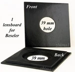 1 Lens Boards 4" X For Enlarger Beseler - 27MM, 39MM, 50MM Hole /black. Fixed Price $14.00.