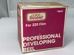 Beseler Stainless Steel 220 Film Developing Reel, New Original Box. Fixed Price $15.00.