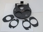 Omega Rotating 3 Lens Turret 404-867 For D Series Enlargers & (4) Mounts. Fixed Price $59.00.