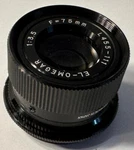 El-omegar 1:3.5 Vintage Lens F=75MM / L455-111. Fixed Price $20.00.