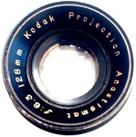 Kodak 128MM F/6.3 Glass Anastigmat Projection And Enlarging Lens Barrel. Fixed Price $70.00.