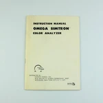 Omega Simtron Color Analyzer Instruction Manual. Fixed Price $9.99.