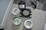 Omega D2 Enlarger Condensers : 3.5" / 4.5" 6.5" + #211 Enlarging Lamp, Etc. Fixed Price $145.00.