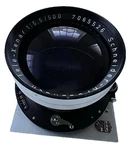Rare! Schneider Tele-xenar 500MM F/5.5 Compound Shutter On Linhof Technika Board. Fixed Price $1699.99.