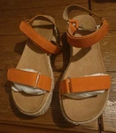 Orange Sun + Stone Sandals Size 8.5 In Box Origional P $59.50 New Women's. Fixed Price $19.99.