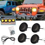 Smoked Lens Amber Led Grill Mount Assemblies Lights For 07-18 Jeep Wrangler Jk. Fixed Price $24.99.