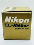 Nikon El-nikkor 50MM F/4 Enlarging Lens Made Japan W/ Box Vintage. Fixed Price $69.99.