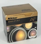 New Nikon Af Nikkor 50MM F/1.8D Lens. Fixed Price $124.99.