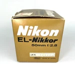 Nikon El-nikkor 50MM F/2.8 Enlarging Lens M39 Japan + Box Cap SN305991. Fixed Price $79.99.