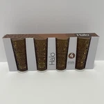 Halo Home Essentials Set Of 4 Shot Glasses Amber Hobnail Textured Barware New. Fixed Price $17.00.