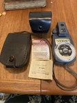 Gossen Luna-pro Incident Light Meter, Cases + Variable Angle Attachment. Fixed Price $69.99.