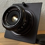 Mint Nikon El Nikkor 50MM F/4 Enlarging Lens W/ Board Japan. Fixed Price $89.00.