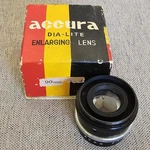 Vintage Accura Dia-lite F/4.5 90MM Darkroom Enlarger Lens W/ Box Made Japan. Fixed Price $29.99.
