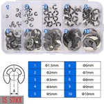 120PCS Stainless Steel Clips Circlip Kit Retaining Ring Assorted 1.5 To 10MM. Fixed Price $9.99.