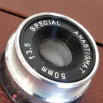 Vintage Japan Made 50MM 1:3.5 Enlarger Lens Special Anastigmat. Fixed Price $18.00.