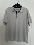 Tommy Bahama Island Zone Shirt Men Xl Light Gray Short Sleeve Contrast Trim Polo. Fixed Price $15.00.
