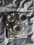 Omega D5 D6 3-LENS Turret 421-056 W/ FUJINON-EX50MM F2.8, ES105MM, Omicron 75MM. Fixed Price $325.00.